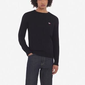 Maison Kitsune Tricolor Fox Patch Classic R-Neck Jumper